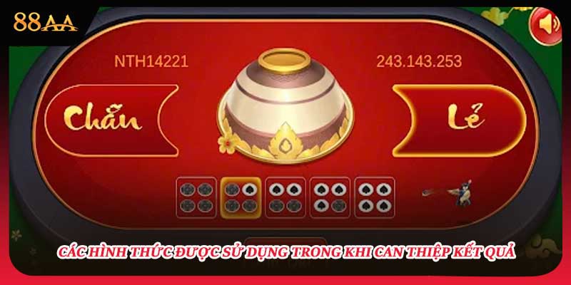 Các hình thức được sử dụng trong khi can thiệp kết quả