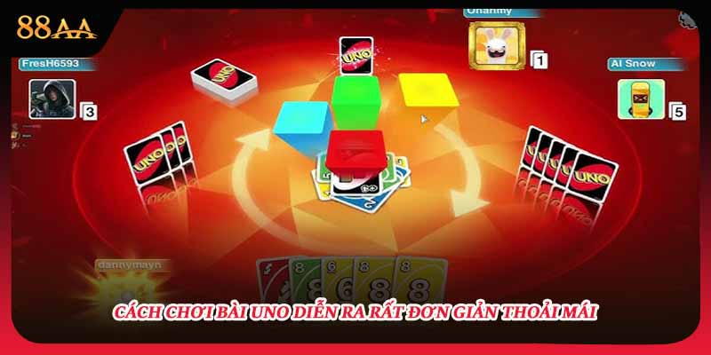 Cách chơi bài UNO diễn ra rất đơn giản thoải mái 