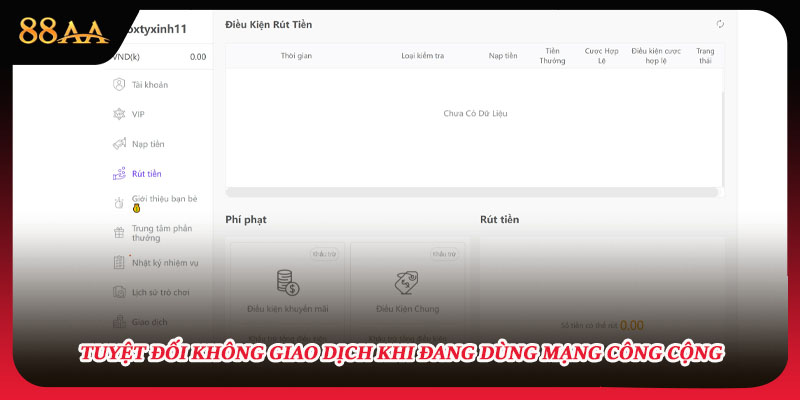 Tuyệt đối không giao dịch khi đang dùng mạng công cộng